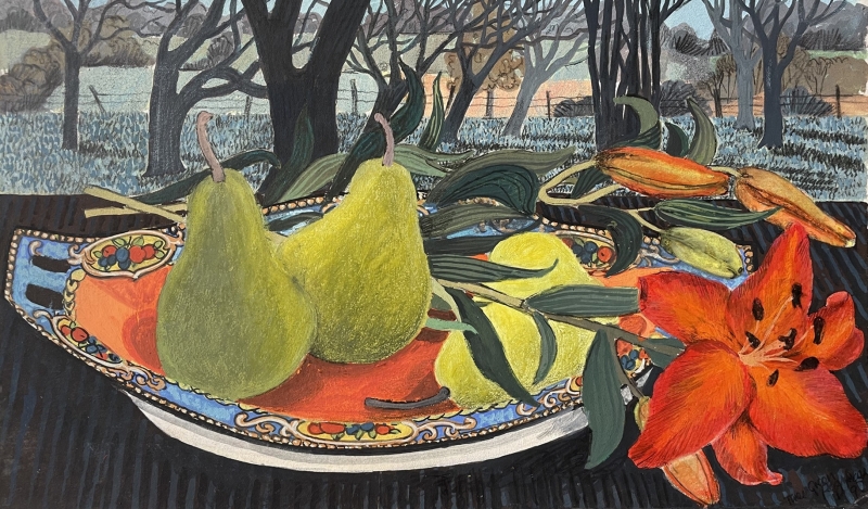 Pears and Lilies Pears and Lilies by Dione Page R.W.A (1936 - 2021)