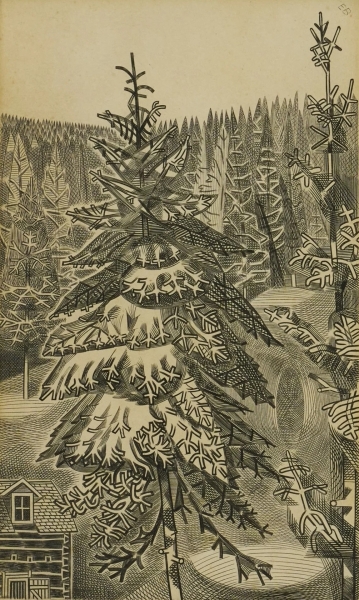 Cabin in the Forest Cabin in the Forest by Edward Bawden CBE RA (1903 - 1989)