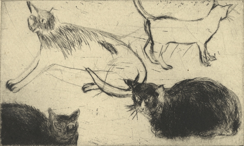 Venice Cats II Venice Cats II by Dame Elizabeth Blackadder DBE, RWS, RA, RSA (1931 - 2021)