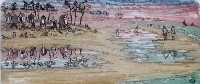 Norfolk Sunset by Glynn Thomas  RE (1946)