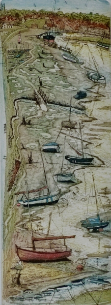 Blakeney Moorings by Glynn Thomas  RE (1946)