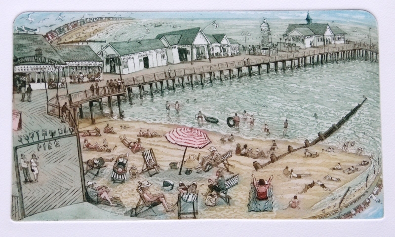 Soutworld Pier Soutworld Pier by Glynn Thomas RE (1946)