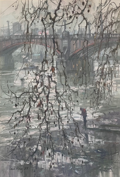 Below Lambeth Bridge Below Lambeth Bridge by Ian Hay RCA (1940 - 2025)