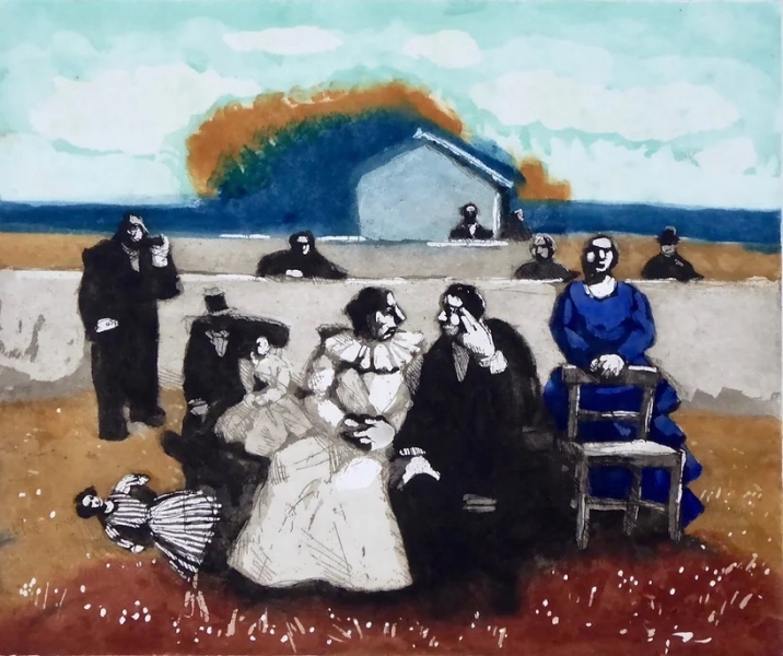 The Chat up The Chat up by Karolina Larusdottir RWS RE (1944 - 2019)