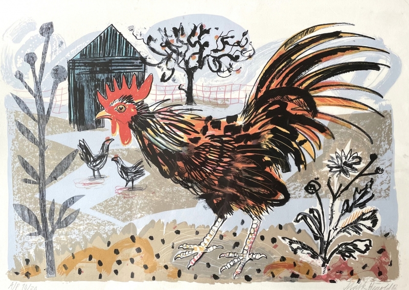 Cockerel (Framed) Cockerel (Framed) by Mark Hearld (1974)