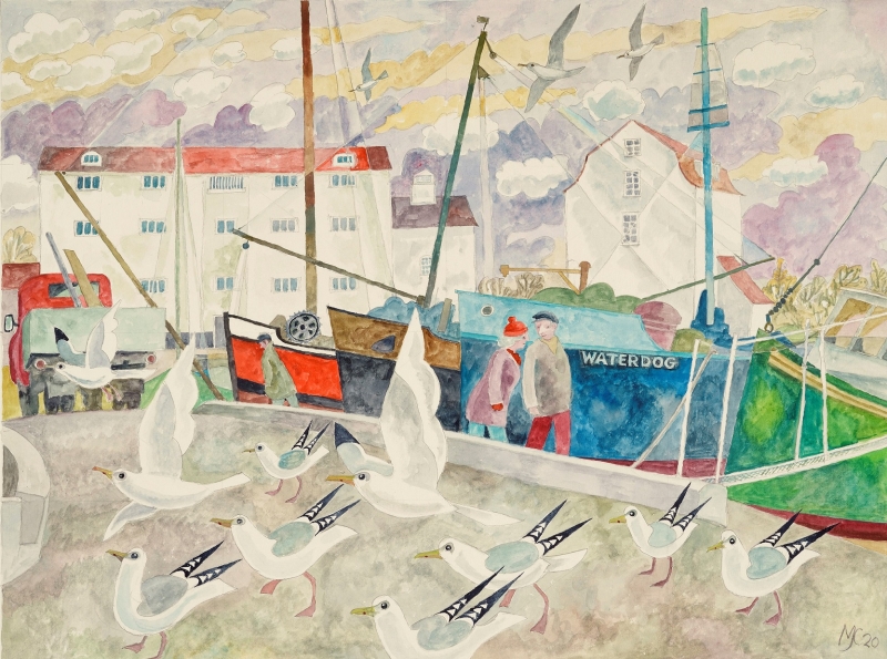 January Quayside January Quayside by Michael Coulter (1937)