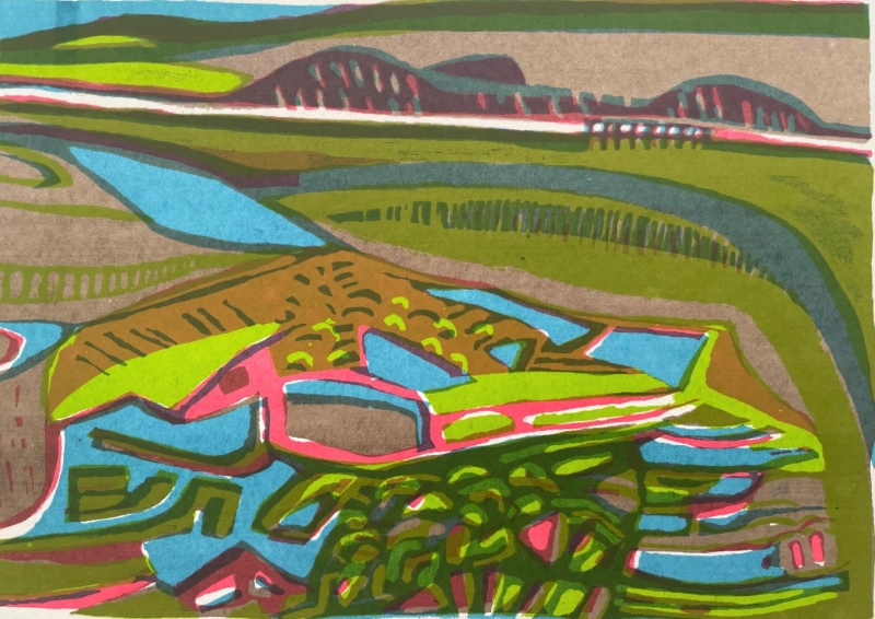 Walberswick Marshes by Moss Fuller  RCA (1937 - 2021)