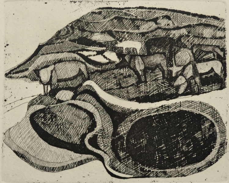 Pig City IV by Moss Fuller  RCA (1937 - 2021)