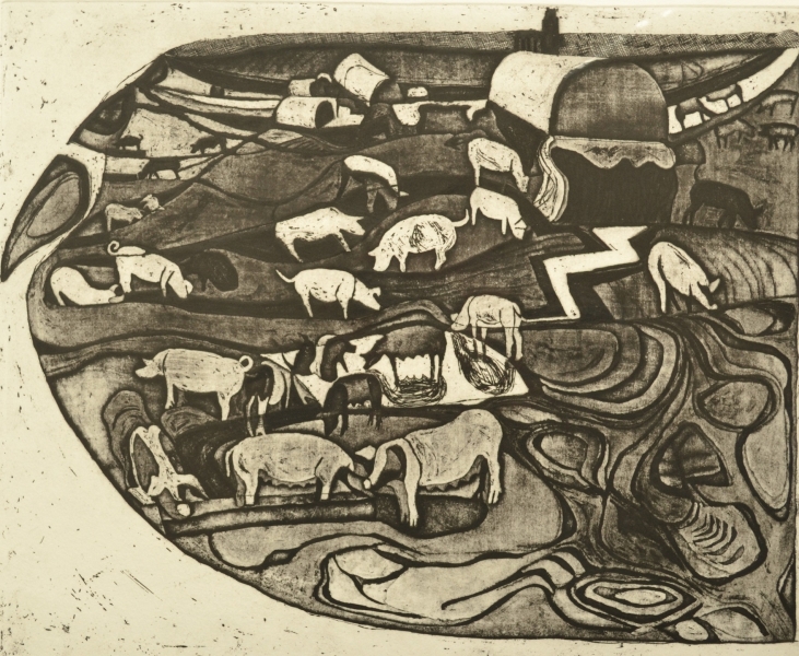 Pig City, Mosque by Moss Fuller  RCA (1937 - 2021)