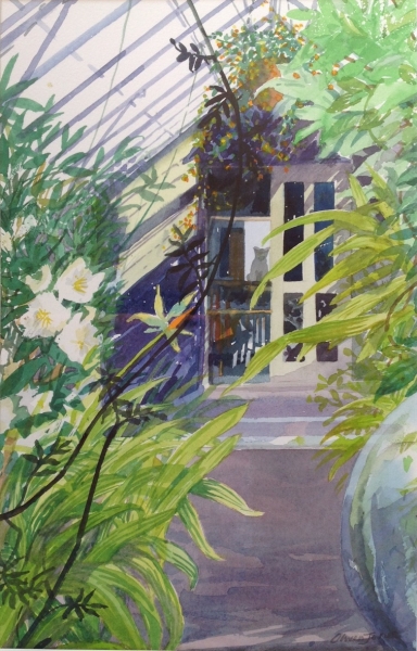 Conservatory Walkway by Olwen Jones  RWS RE (1945)