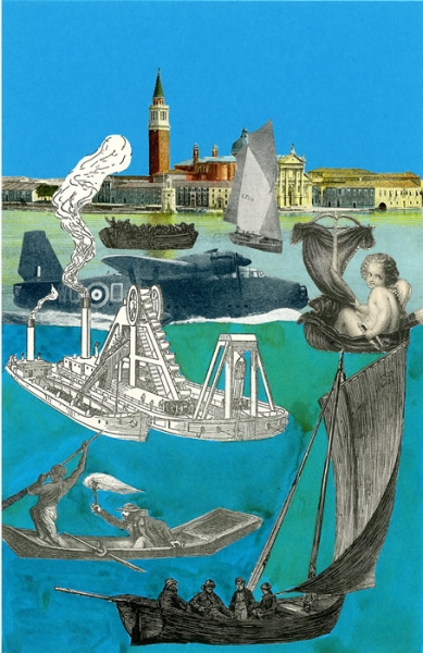 Dredging, from the Venice Suite Dredging, from the Venice Suite by Sir Peter Blake OBE (1932)