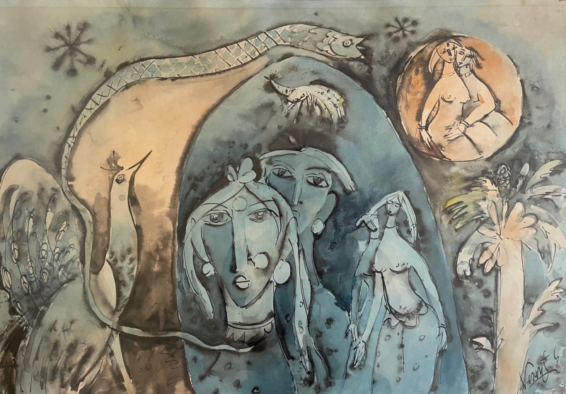 Faces and Moon Faces and Moon by Vasant Chinchwadkar (1934)
