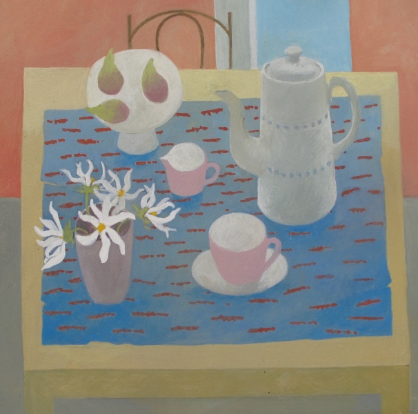 Coffee Pot and white Dahlias Coffee Pot and white Dahlias by Wendy Jacob RWS