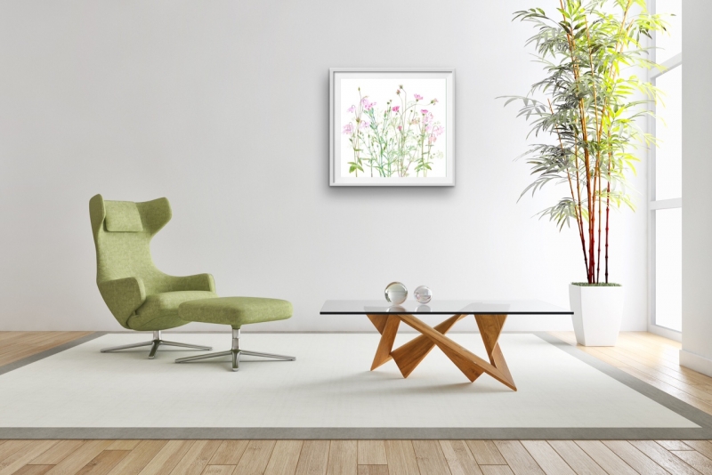 Aquilegia and Carnation by Helen Millar