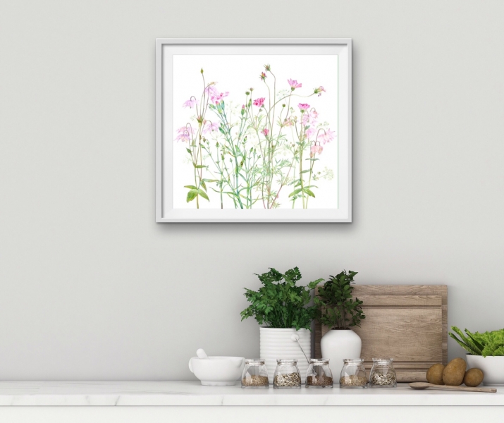 Aquilegia and Carnation by Helen Millar