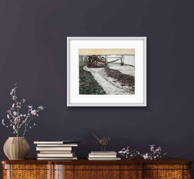 Fred's Boat by Charles Bartlett  RWS RE ARCA (1921 - 2014)