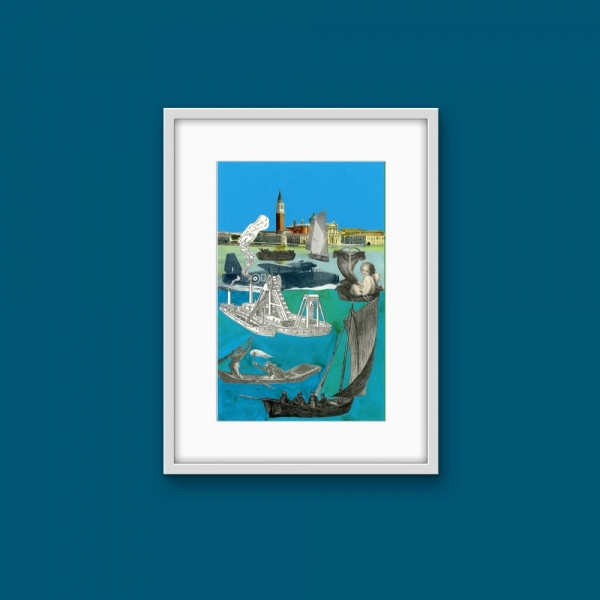 Dredging, from the Venice Suite Dredging, from the Venice Suite by Sir Peter Blake OBE (1932)