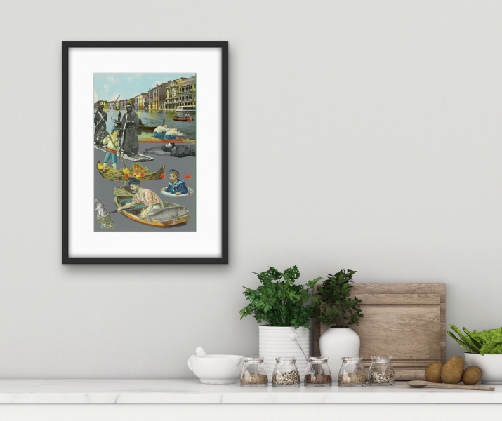 Fishing, from the Venice Suite Fishing, from the Venice Suite by Sir Peter Blake OBE (1932)