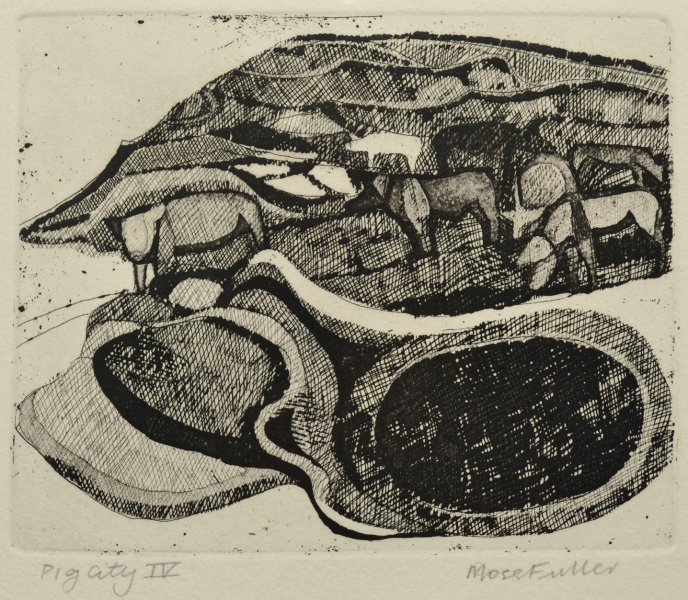 Pig City IV by Moss Fuller  RCA (1937 - 2021)