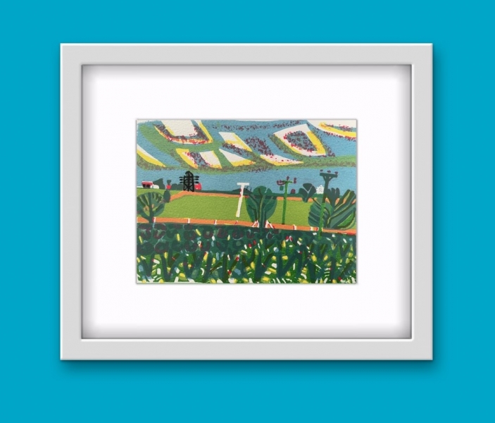 Clouds, Fields, Posts and Pylons by Moss Fuller  RCA (1937 - 2021)