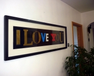 I Love You (Black) Sir Peter Blake - click to enlarge I Love You (Black) Sir Peter Blake